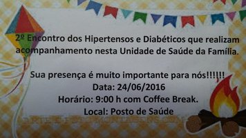 PALESTRA PROMOÇÃO E PREVENÇÃO DA SAÚDE COM HIPERTENSOS E DIABETICOS