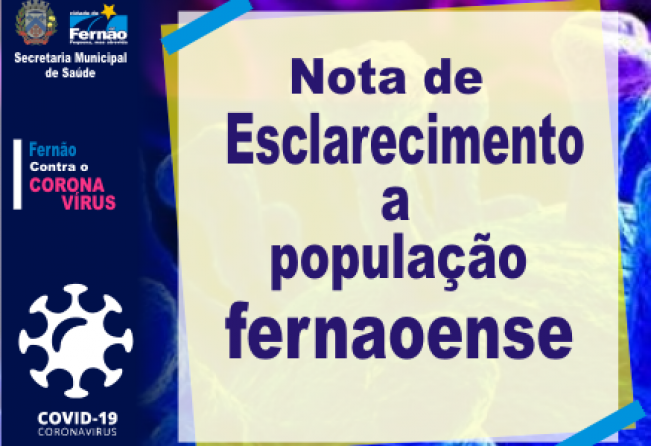 Nota de Esclarecimento - COVID19